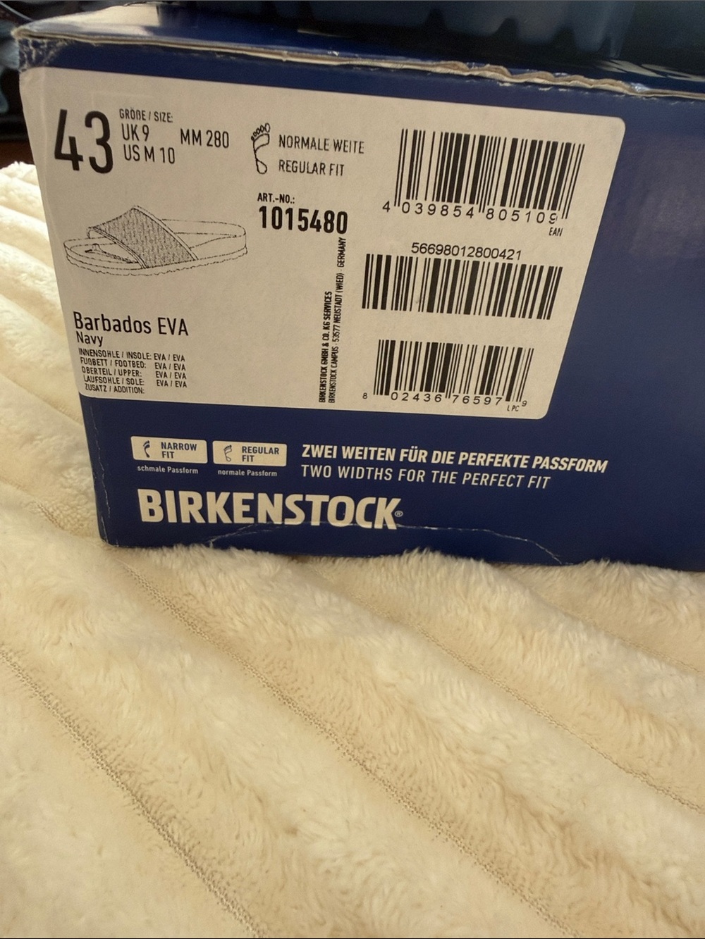 Birkenstock Men’s Navy Blue Slide Sandals - Picture 2 of 2